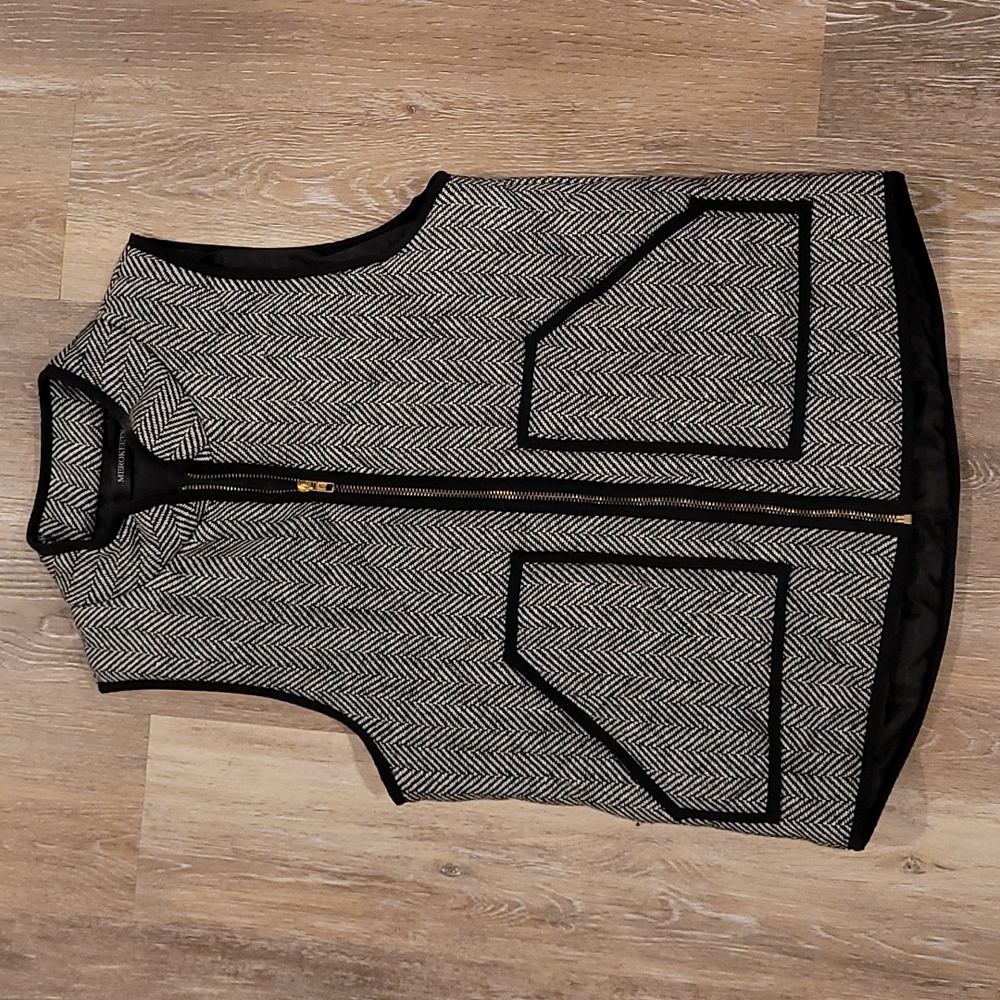 Wool herringbone vest